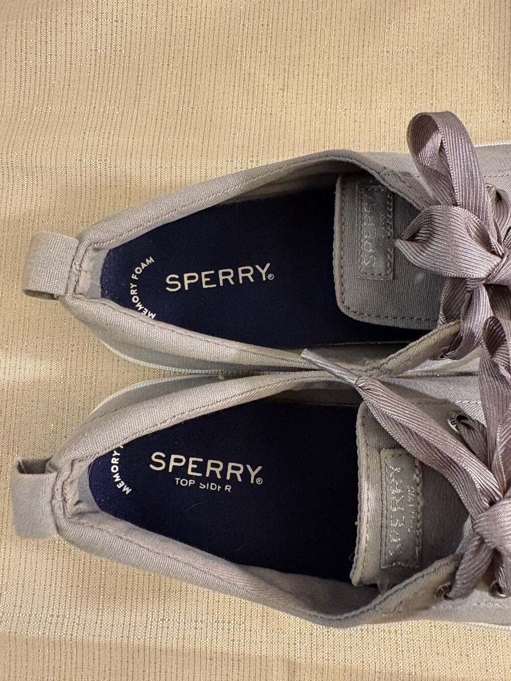 Sperry STS82374 Women's Gray Canvas Sneakers Size 9 - Picture 8 of 9